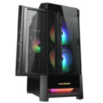 Gabinete Cougar Duoface Rgb/Midi Tower/Con Ventana/Sin Fuente/USB 3.0/2.0/3 Ventiladores Argb Instalados/Color Negro/ATX/Ceb/E-ATX, 385Zd10.0001