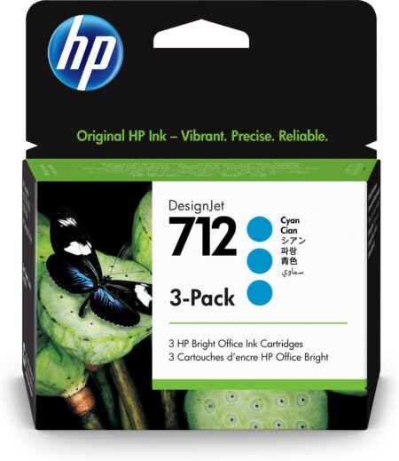 Cartucho De Tinta HP 712 3Ed77A/29Ml/3Piezas/Color Cian
