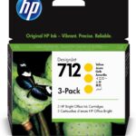Cartucho De Tinta HP 712 3Ed79A/29Ml/3 Piezas/Color Amarillo