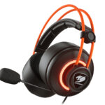 Diadema Audifono C/Microfono USB Gamer 7.1 Cougar Immersa Pro Prix, Negro/Naranja, 3H700U50C.0004
