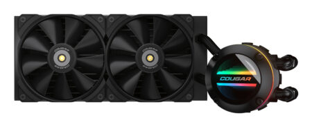 ENFRIAMIENTO LIQUIDO COUGAR GT 240 ARGB/2X120MM/2000RPM/NEGRO, 3MAQS240.0001