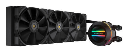 ENFRIAMIENTO LIQUIDO COUGAR POSEIDON-GT 360/3X120MM/2000RPM/NEGRO, 3MAQS360.0001