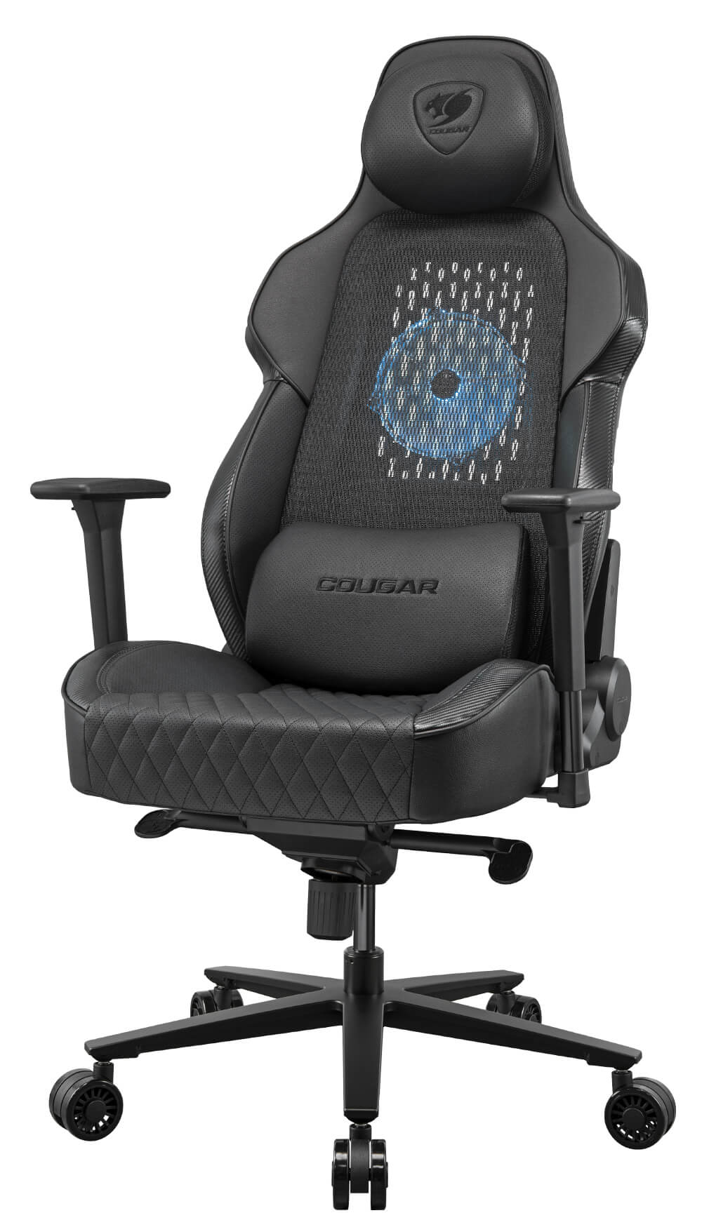 Silla Gamer Cougar 3marpblb.0001 Nxsys Aero, Color Negro, 160kg, Cloruro De Polivinilo, Inclinacion De 90/150°