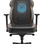 Silla Gamer Cougar Nxsys Aero, 3Marporb.0001, Color Negro/Naranja, Hasta 160Kg, Reclinable, Altura Ajustable, Ventilador Rgb Integrado