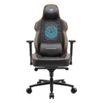 Silla Gamer Cougar Nxsys Aero, 3Marporb.0001, Color Negro/Naranja, Hasta 160Kg, Reclinable, Altura Ajustable, Ventilador Rgb Integrado