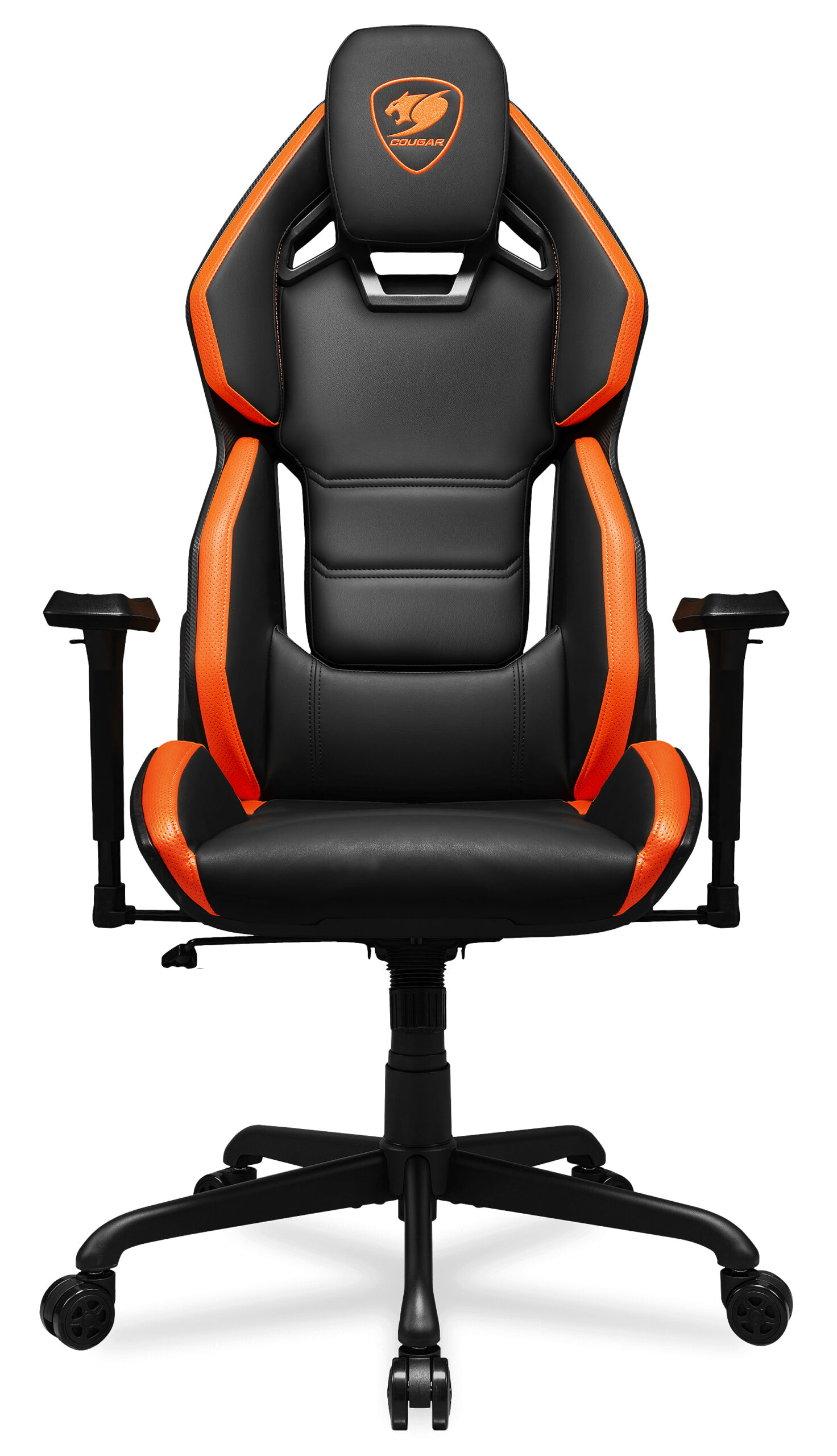 Silla Gamer Cougar 3marxorb.0001 Hotrod, Color Negro/naranja, Hasta 136kg, Reclinable, Altura Ajustable