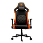 SILLA GAMER COUGAR DEFENSOR/COLOR NEGRO-NARANJA/HASTA 120KG/CUERO SINTETICO/SOPORTE LUMBAR PUSHBACK/BOLSILLO TRASERO/3MDFLORB.0001
