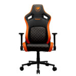 SILLA GAMER COUGAR DEFENSOR/COLOR NEGRO-NARANJA/HASTA 120KG/CUERO SINTETICO/SOPORTE LUMBAR PUSHBACK/BOLSILLO TRASERO/3MDFLORB.0001