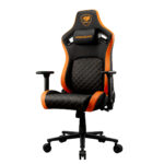 SILLA GAMER COUGAR DEFENSOR/COLOR NEGRO-NARANJA/HASTA 120KG/CUERO SINTETICO/SOPORTE LUMBAR PUSHBACK/BOLSILLO TRASERO/3MDFLORB.0001