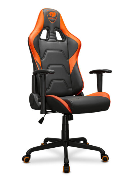 Silla Gamer Cougar Armor Elite, 3Meliorb.0001 Color Negro/Naranja, Hasta 120Kg, Respaldo Acolchado, Descansa Brazos 4D