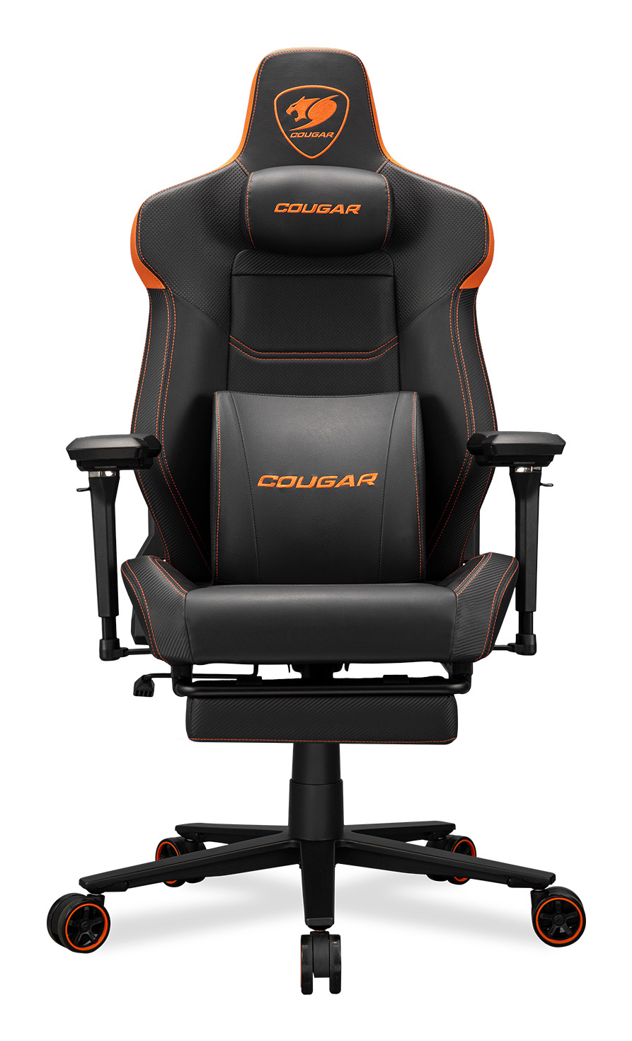Silla Gamer Cougar Armor Evo M/color Negro-naranja/hasta 160kg/uero Sintetico/reclinable/3mevmorb.0001