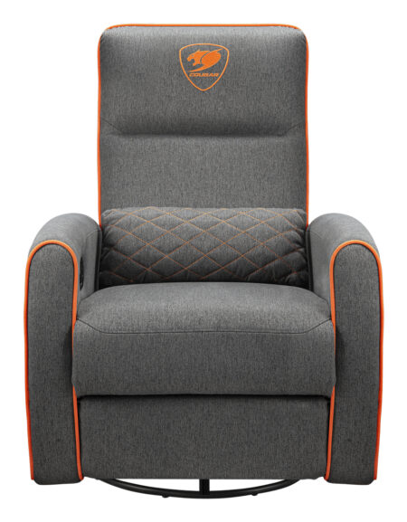 Sofa Gamer Cougar Fidom/Lino Acolchado/150Kg/Reclinable/Bolsillo Lateral/Color Gris-Naranja/3Mfdfgro.0001