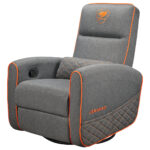 Sofa Gamer Cougar Fidom/Lino Acolchado/150Kg/Reclinable/Bolsillo Lateral/Color Gris-Naranja/3Mfdfgro.0001