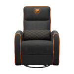 SOFA GAMER COUGAR FIDOM/LINO ACOLCHADO/150KG/RECLINABLE/COLOR NEGRO-NARANJA/3MFDFORB.0001