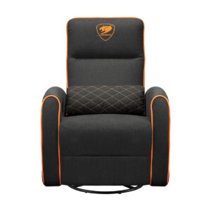 SOFA GAMER COUGAR FIDOM/LINO ACOLCHADO/150KG/RECLINABLE/COLOR NEGRO-NARANJA/3MFDFORB.0001