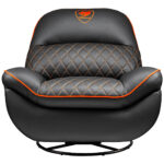 SOFA GAMER COUGAR OVERLORD/CUERO SINTETICO/150KG/RECLINABLE/GIRATORIO/COLOR NEGRO/3MOVLORB.0001