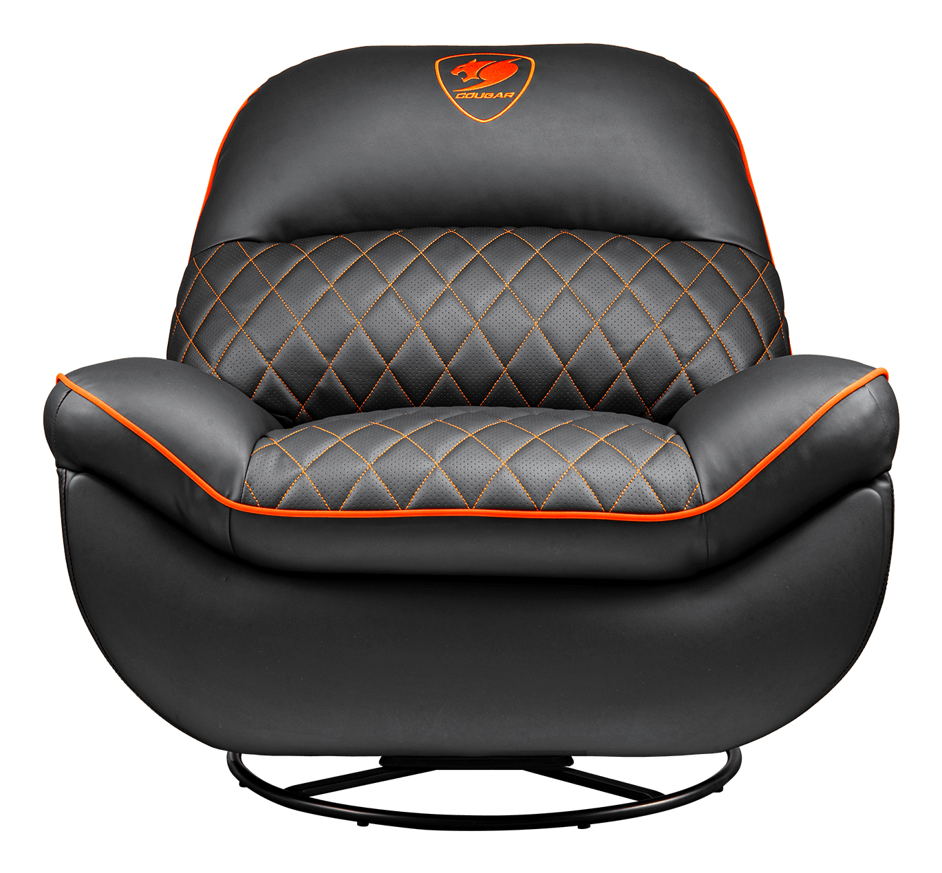 SOFA GAMER COUGAR OVERLORD/CUERO SINTETICO/150KG/RECLINABLE/GIRATORIO/COLOR NEGRO/3MOVLORB.0001