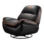 Sofa Gamer Cougar Overlord/Cuero Sintetico/150Kg/Reclinable/Giratorio/Color Negro/3Movlorb.0001