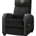 SOFA GAMER COUGAR RANGER ELITE GOLD/TERCIOPELO SUAVE/135KG/RECLINABLE/BOLSILLO LATERAL/COLOR NEGRO-DORADO/3MRAEGLB.0001