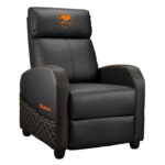 Sofa Gamer Cougar Ranger Elite/Terciopelo Suave/135Kg/Reclinable/Bolsillo Lateral/Color Negro-Naranja/3Mraeorb.0001