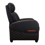Sofa Gamer Cougar Ranger Elite/Terciopelo Suave/135Kg/Reclinable/Bolsillo Lateral/Color Negro-Naranja/3Mraeorb.0001