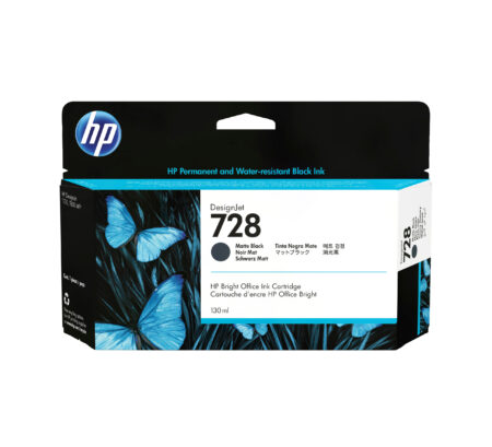 Tinta HP 728 Lf Color Negro Mate Designjet, 130Ml, 3Wx25A