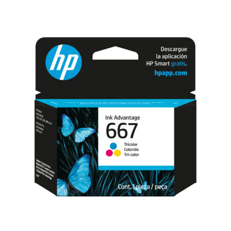 Cartucho De Tinta HP 667 Tricolor 100 Paginas, 3Ym78Al