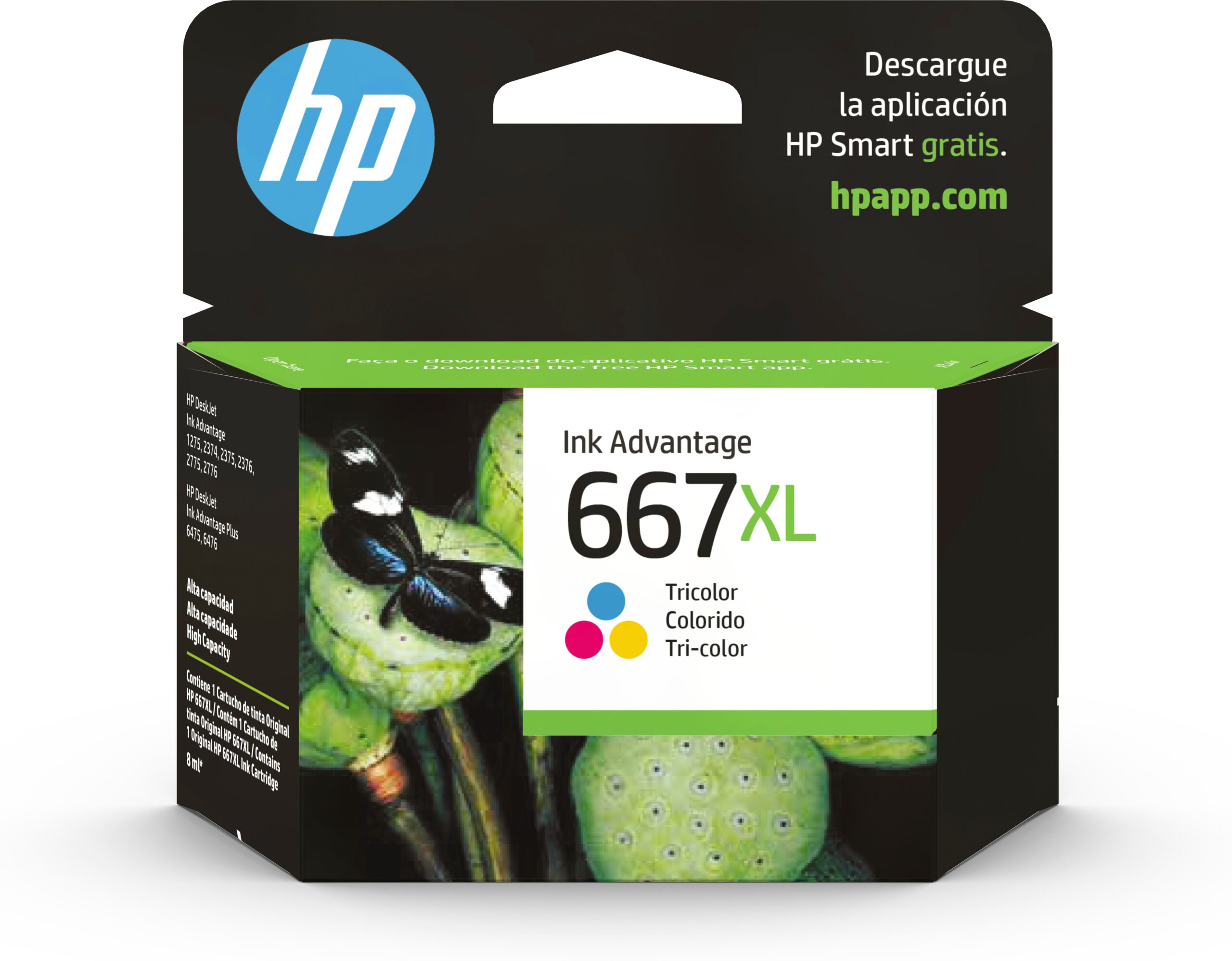 Cartucho Tinta Hp 667xl Tricolor 330 Paginas, 3ym80al
