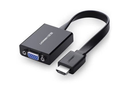 Adaptador HDMI A VGA Ugreen 40248 1080P/Audio 3.5Mm/Con Puerto Micro USB Para Alimentacion/Plug & Play