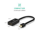 Convertidor Mini Display Port A HDMI Ugreen 40360 4K, 30Hz, 25 Cm, Carcasa Abs