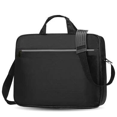 Maletín 15.6 A 17 Pulgadas – Tipo Portafolio Para Laptop, Modelo Legend, Con Asa Y Correa, Negro, 406214 Brobotix
