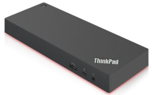 Lenovo 40AN0135US base para laptop o replicador de puertos Alámbrico Thunderbolt 3 Negro, Rojo