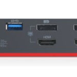 Lenovo 40AN0135US base para laptop o replicador de puertos Alámbrico Thunderbolt 3 Negro, Rojo