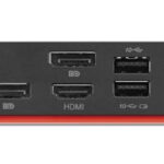 Lenovo 40AS0090US base para laptop o replicador de puertos Alámbrico USB 3.2 Gen 1 (3.1 Gen 1) Type-C Negro