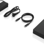 Lenovo 40AS0090US base para laptop o replicador de puertos Alámbrico USB 3.2 Gen 1 (3.1 Gen 1) Type-C Negro