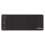 Mousepad Manhattan 425513 Gaming Xxl Luz LED, 80X30Cm, C/Cargador Inalambrico, Color Negro