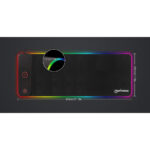 Mousepad Manhattan 425513 Gaming Xxl Luz LED, 80X30Cm, C/Cargador Inalambrico, Color Negro