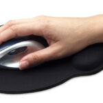 434362 Mouse Pad Con Descansa Muñecas,El Material De Gel Promueve La Posición Adecuada De La Mano Y La Muñeca, Color Negro