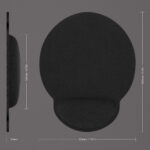 434362 Mouse Pad Con Descansa Muñecas,El Material De Gel Promueve La Posición Adecuada De La Mano Y La Muñeca, Color Negro