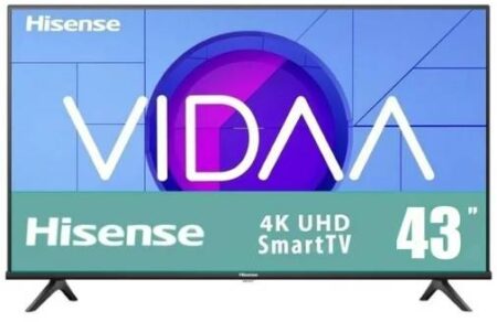 Smart Tv 43″ Hisense 43A6Nv Vidaa U7/Ultra HD 4K/WiFi/HDMI/USB/Color Negro