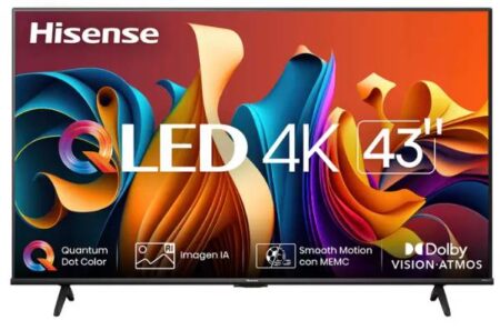 Hisense Pantalla LED 4K 43 Pulg QLED