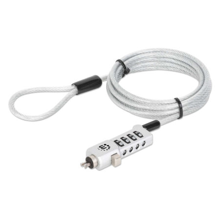 Candado Seguridad P/laptop Manhattan 440301 Con Combinacion/3 En 1/1.8m