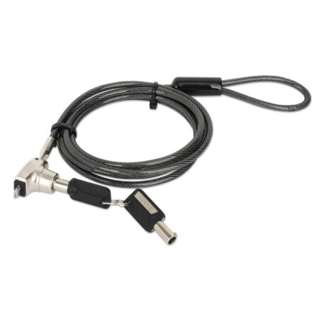 Candado De Llave P/Laptop Manhattan 440509 De 1.5M/Color Negro