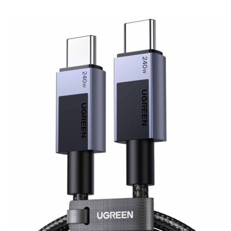 CABLE USB-C A USB-C UGREEN 45067 MACHO/1M/CARGA RAPIDA/NYLON TRENZADO/COLOR NEGRO