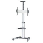 Soporte Tipo Carrito Para Pantalla 37"-86" Manhattan 461245 Hasta 50Kgs/Color Negro/Plata