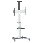 Soporte Tipo Carrito Para Pantalla 37"-86" Manhattan 461245 Hasta 50Kgs/Color Negro/Plata