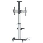 Soporte Tipo Carrito Para Pantalla 37"-86" Manhattan 461245 Hasta 50Kgs/Color Negro/Plata
