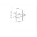 461320 Soporte Para Tv, De Pared, Articulado, Pantallas Curvas O Planas De 32 Pulgadas A 55 Pulgadas De Máximo 35 Kg