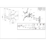 461405 Soporte Para Tv De Pared, Movimiento Articulado, Pantallas Planas De 13