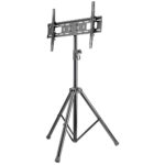 Soporte Tripode Universal Para Tv 37"-70" Manhattan 461412 Con Ajuste De Inclinacion Y De Altura/35Kg/Color Negro